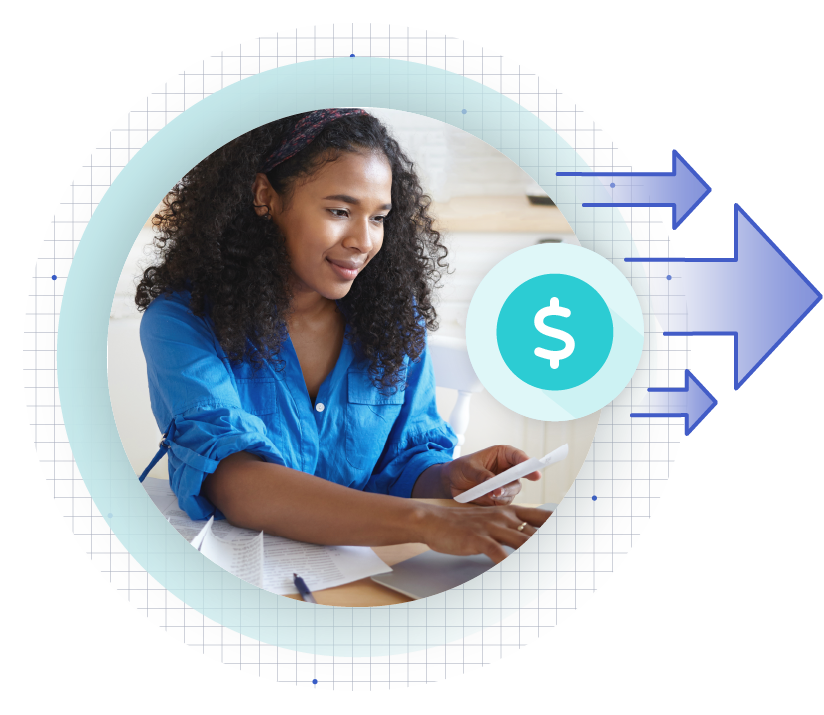 woman calculating expenses