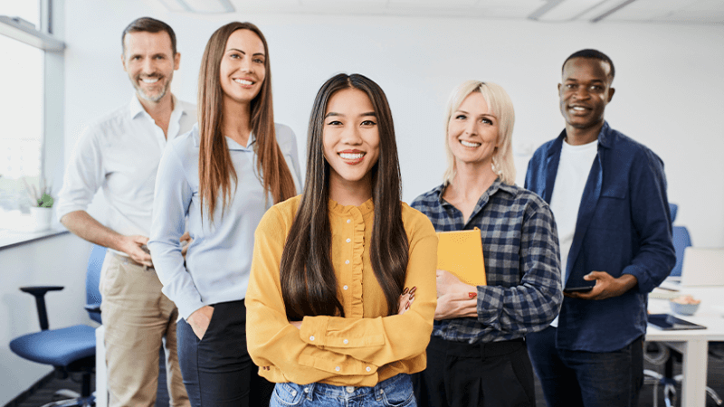 Group of smiling coworkers 