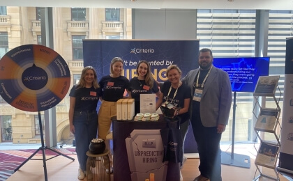 The Criteria team at our AAGE 2023 booth