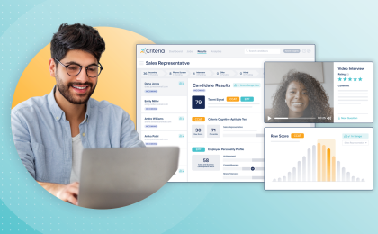 Man using laptop featuring the Criteria platform