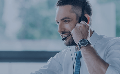 man with headset