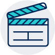 movie clapboard icon