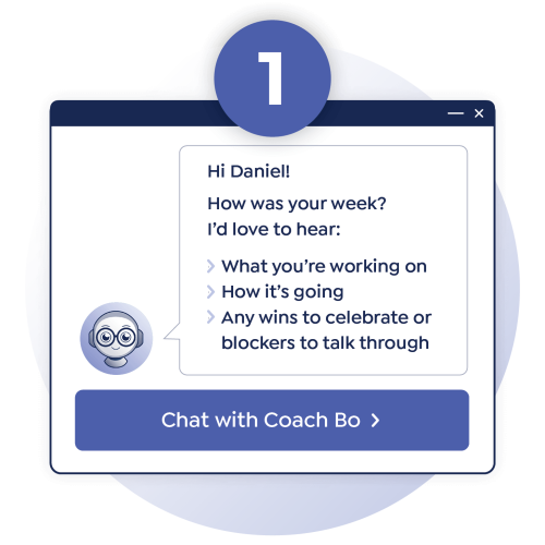 Criteria Weekly Checkin Coach Bo chat