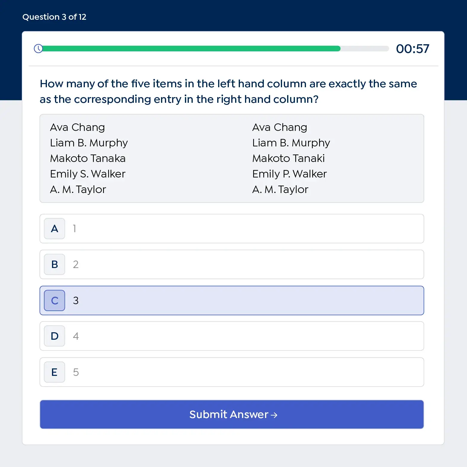 CTRS sample question